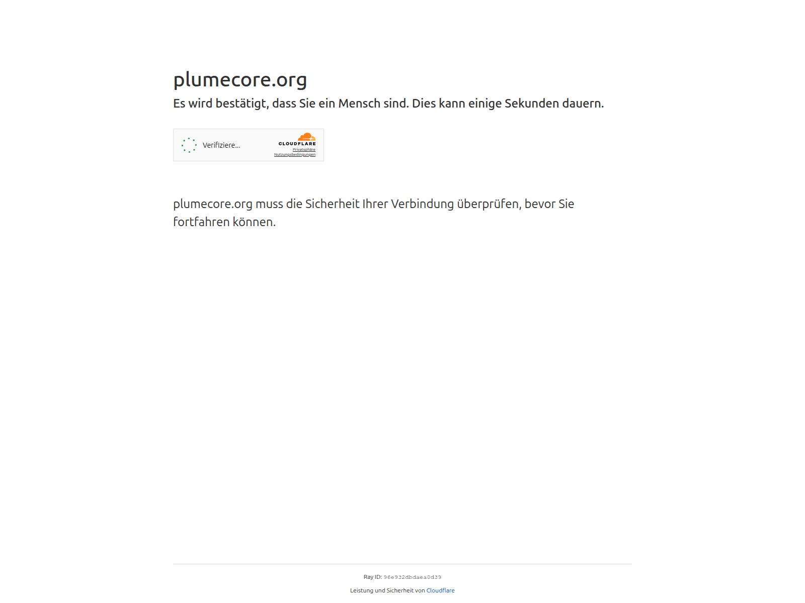 Screenshot of plumecore.org