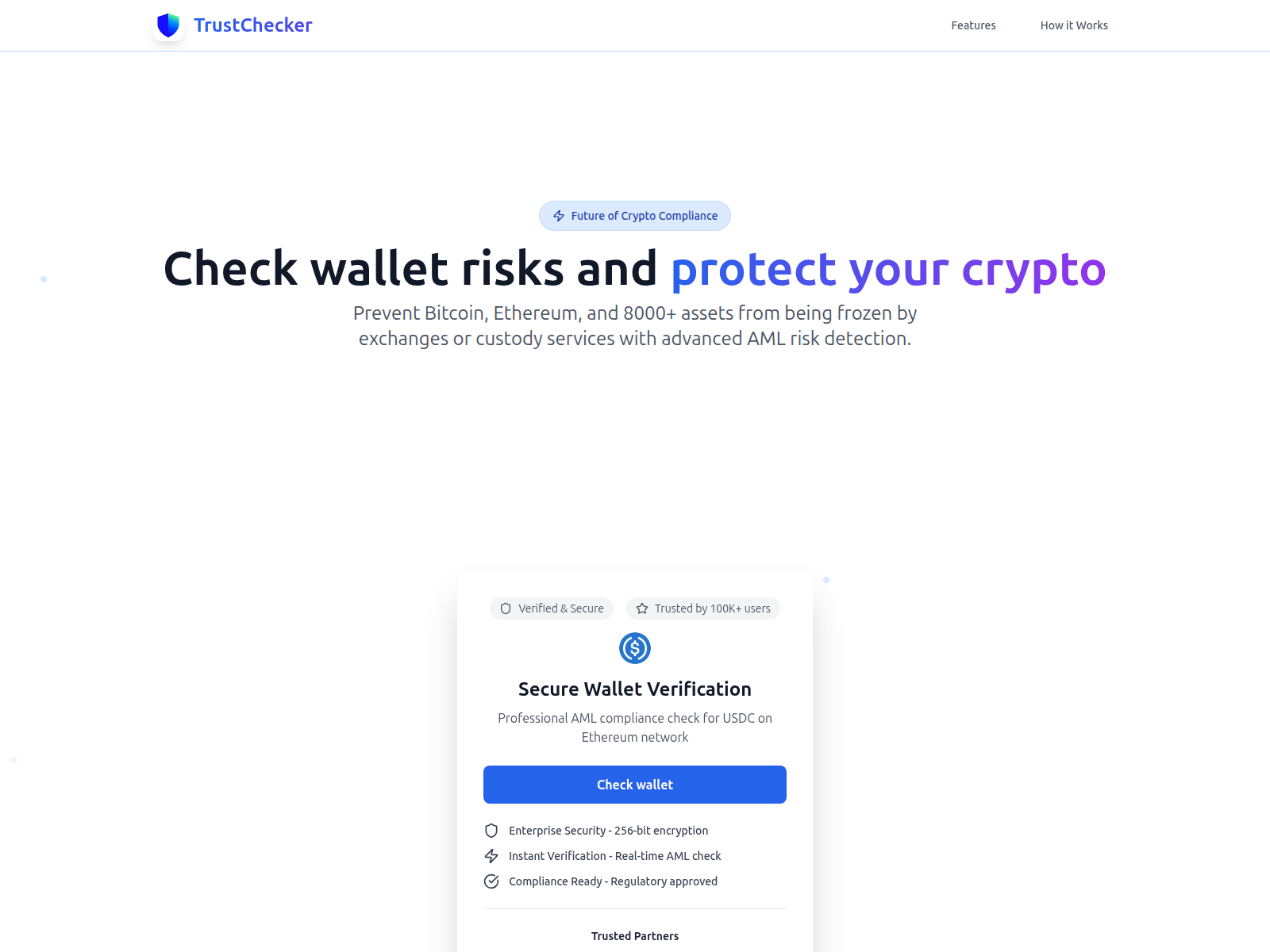 Знімок екрана of thetrustchecker.app
