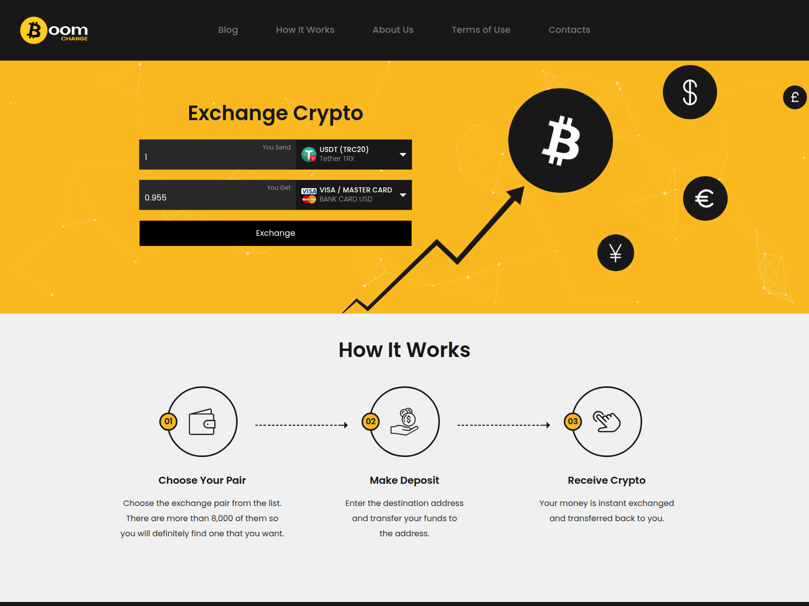 Screenshot of boomchange.com