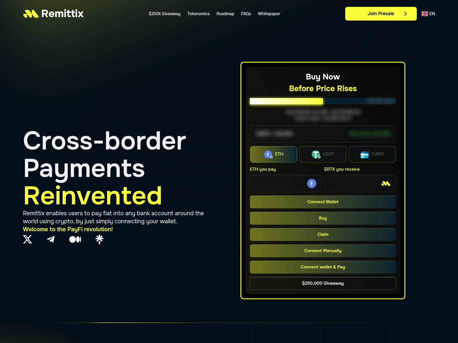 Screenshot of remittix.co