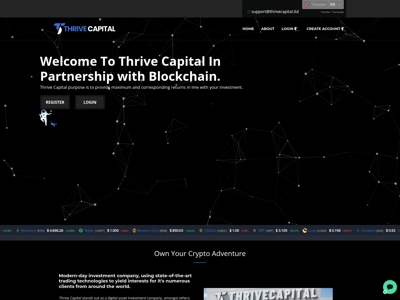 Screenshot of thrivecapital.ltd