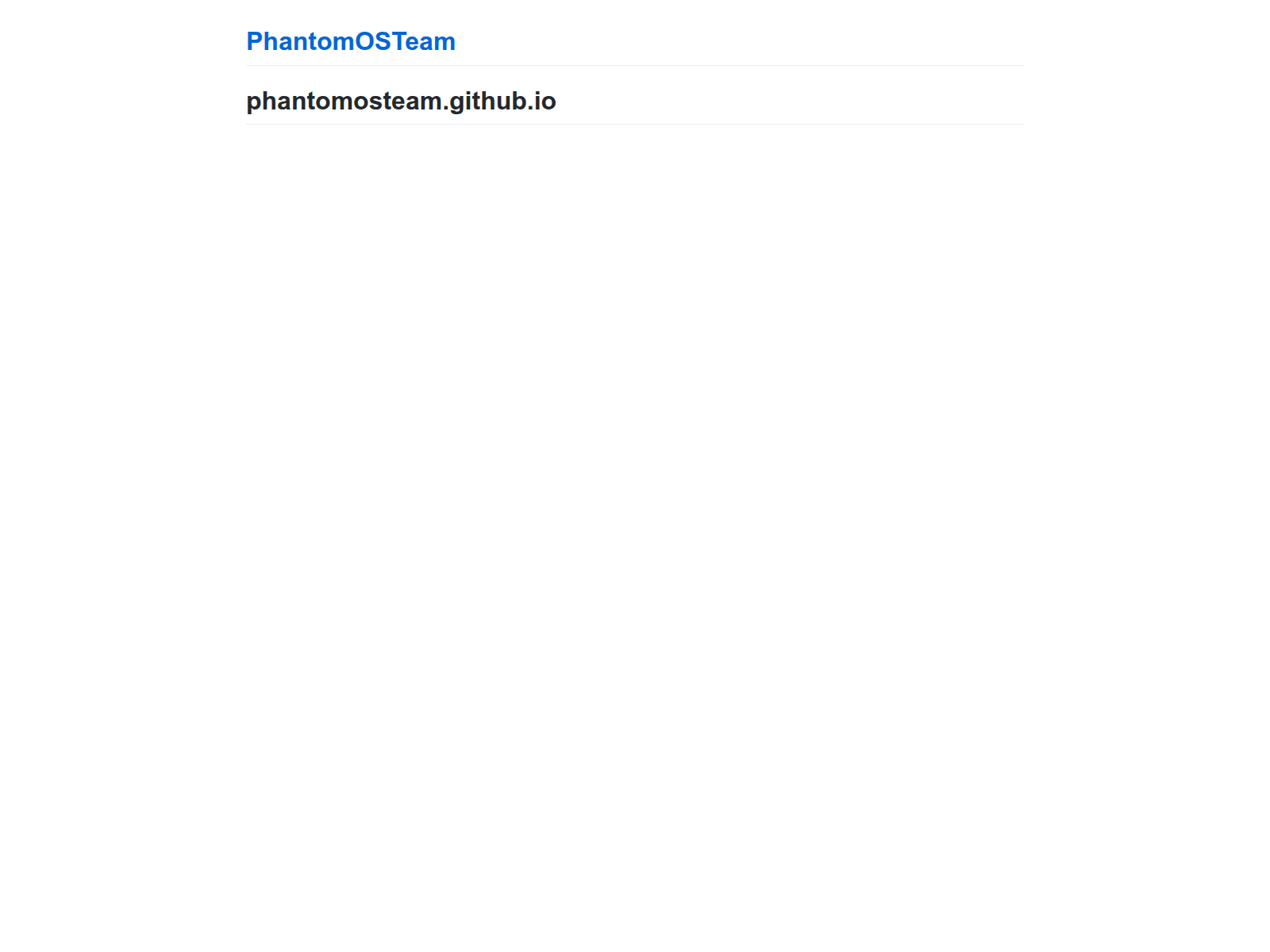 Screenshot of phantomosteam.github.io