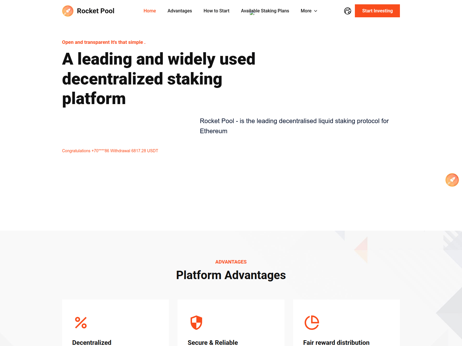 Screenshot of rocketpool.vip