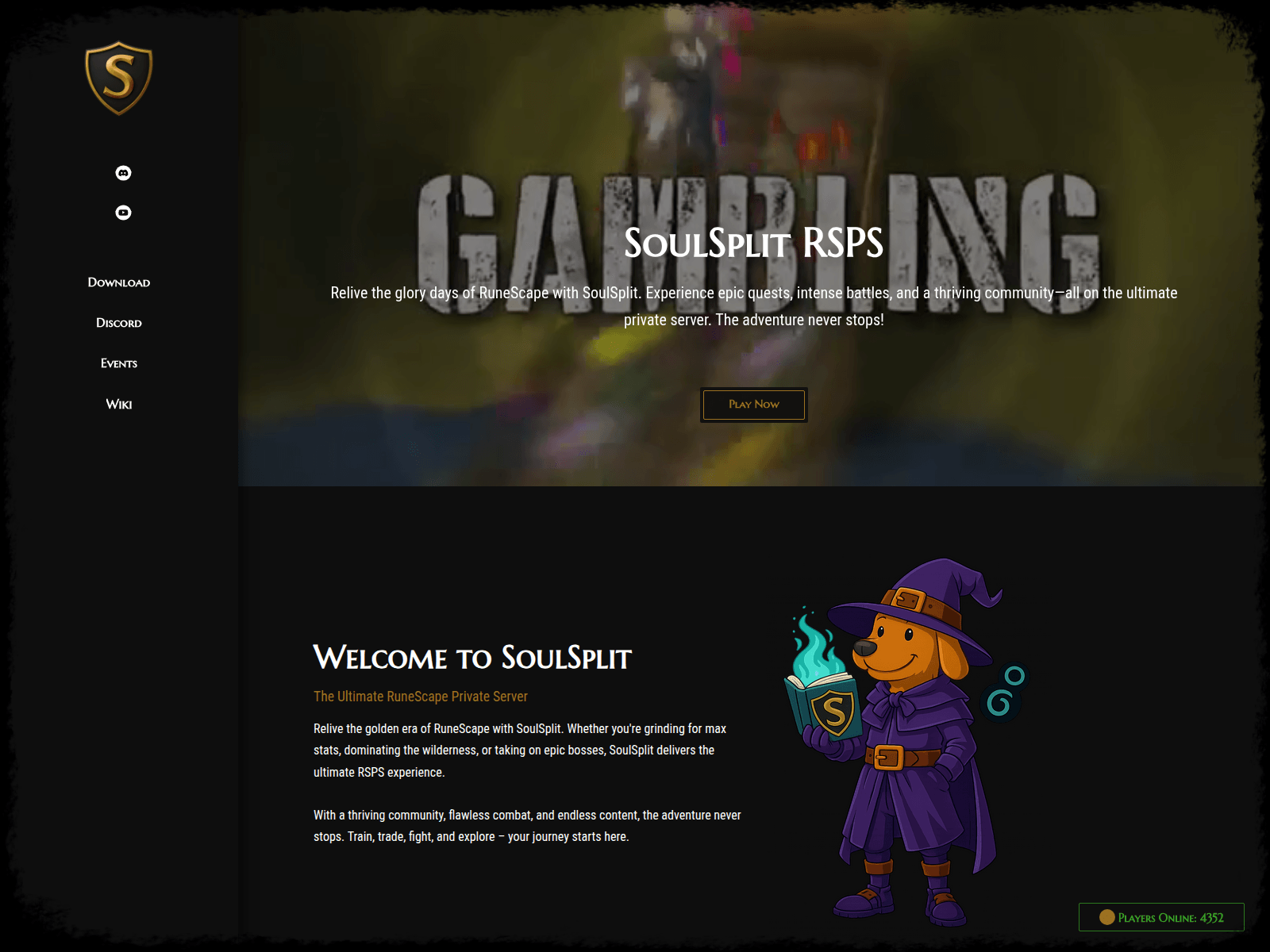 Screenshot of soulsplit.net