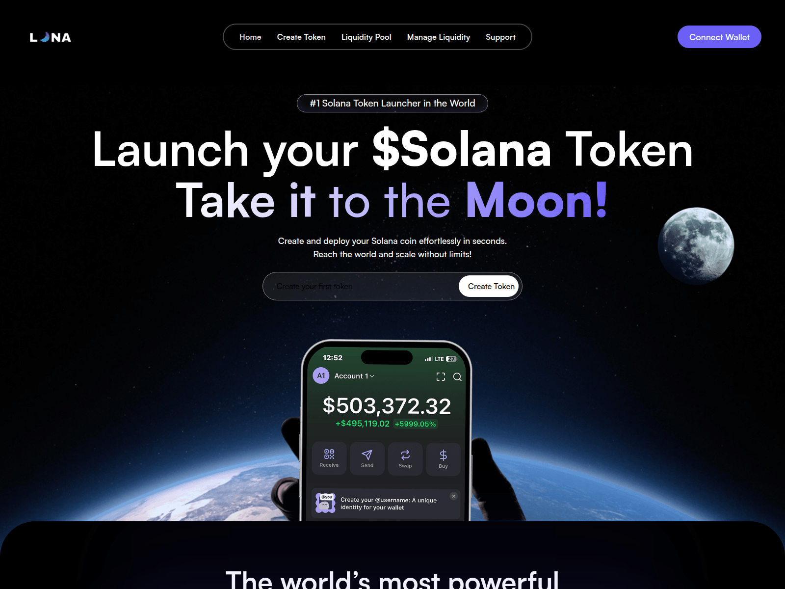 Screenshot of luna-starter.com