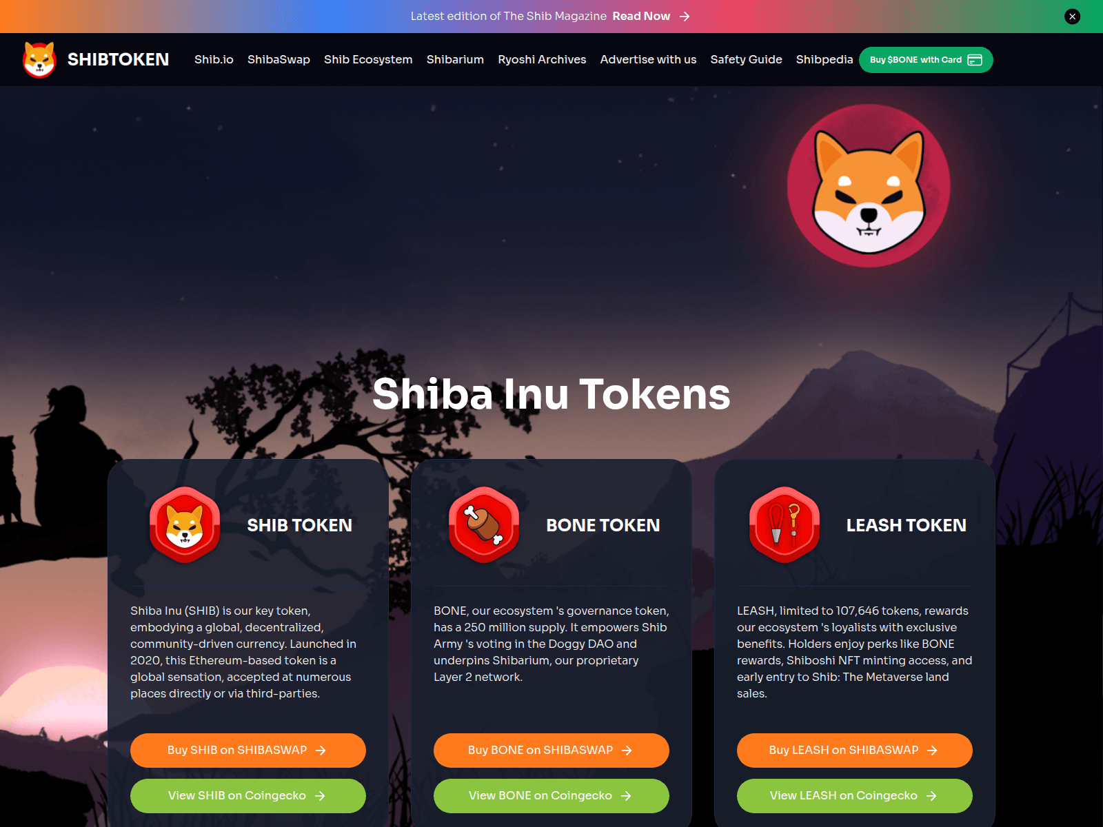 Screenshot of shibaclaim.com