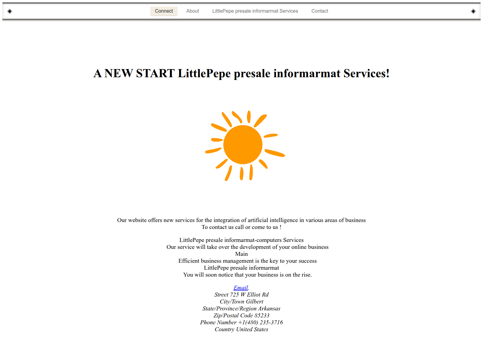 Screenshot of connect.llitlepepe.digital