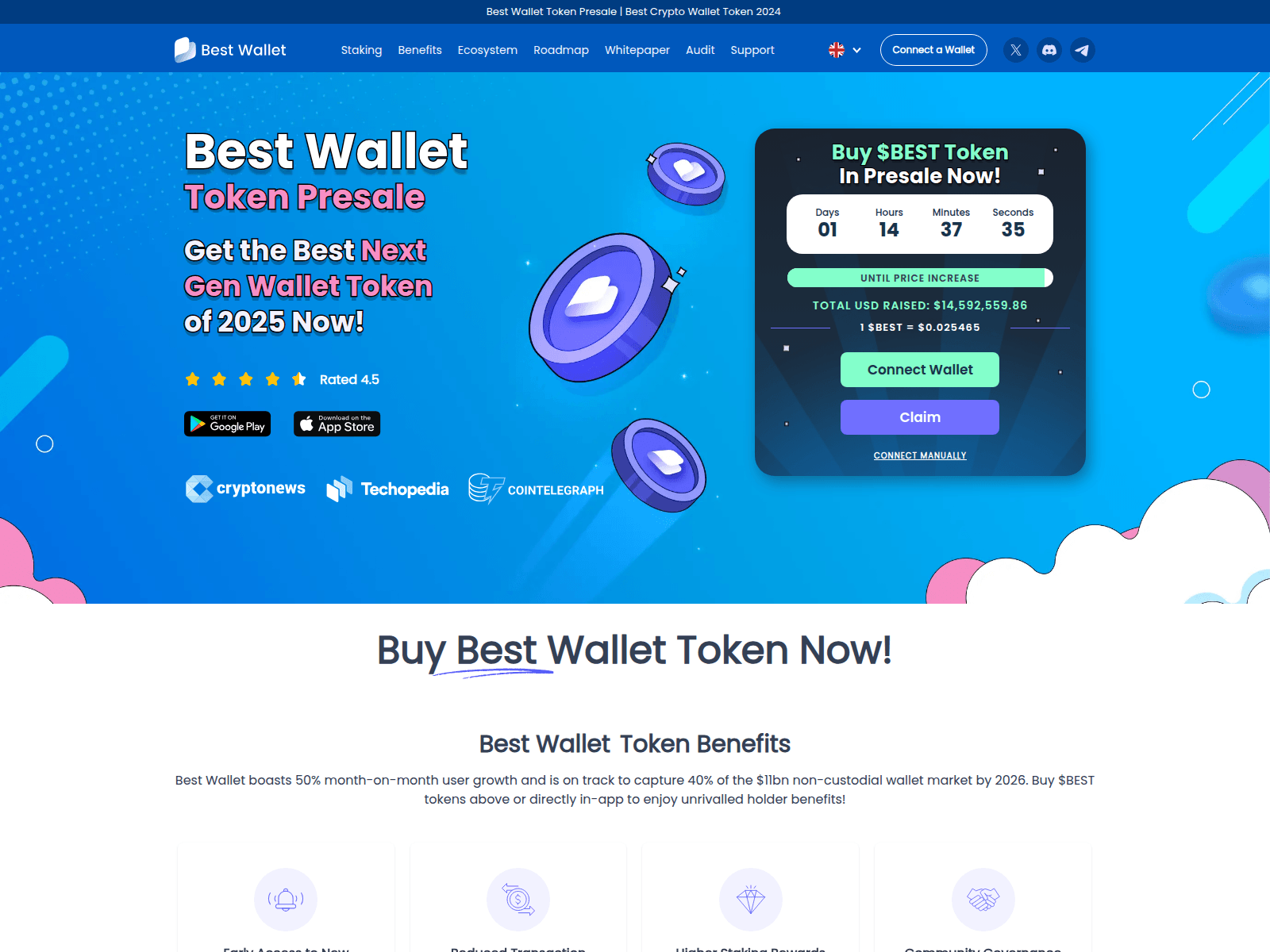 Screenshot of bestwalletone.com