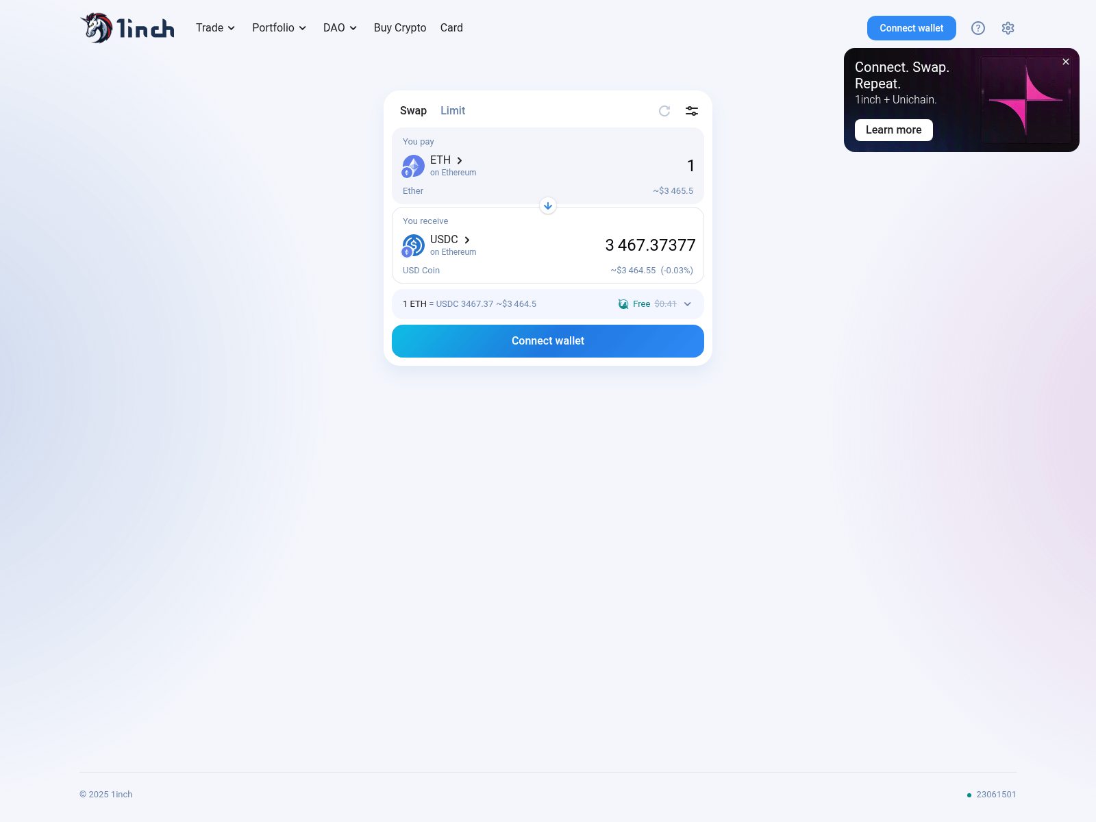 Screenshot of app-1inch.lfkr.eu.com