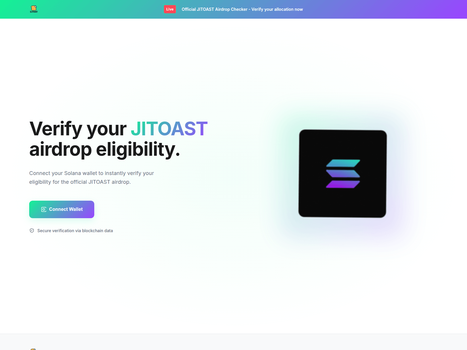 Screenshot of checkerjitoast.xyz