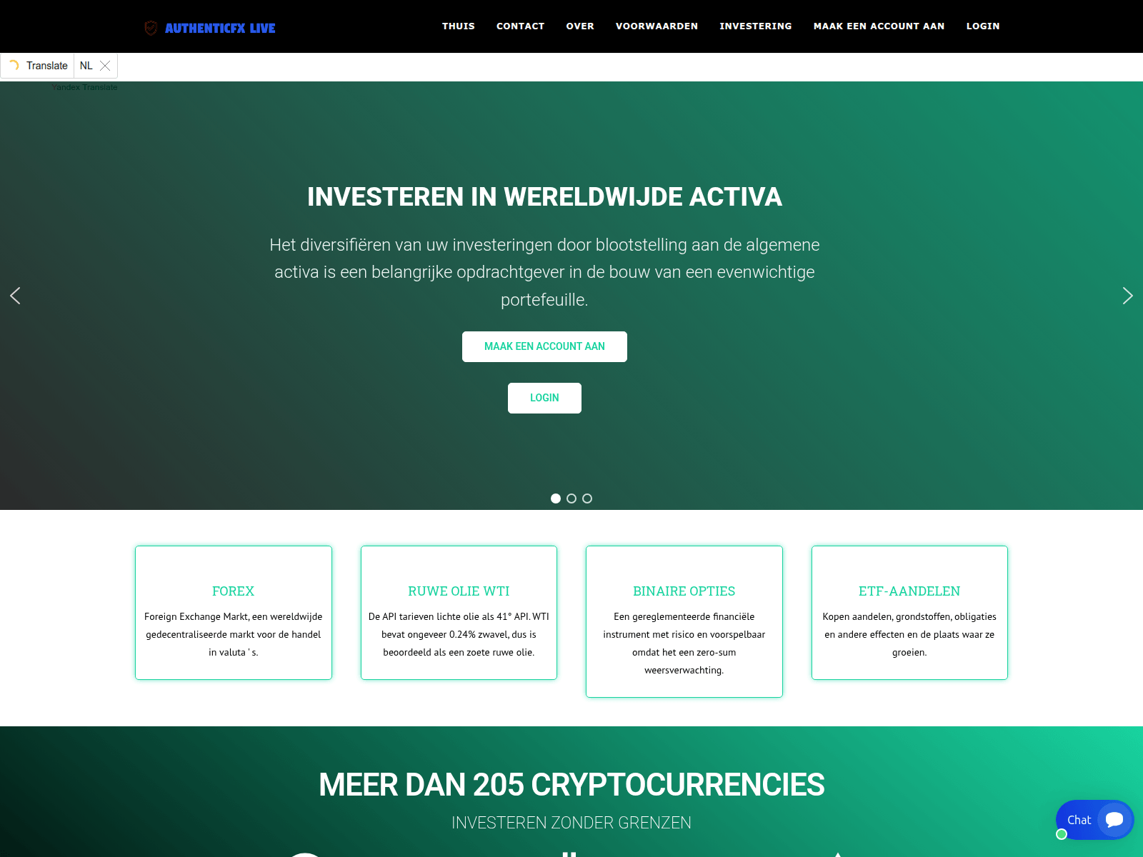 Screenshot of authenticfx.live.cptfinance.com