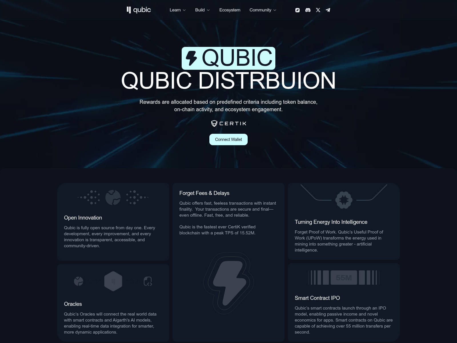 Screenshot of distribution-qubic.org
