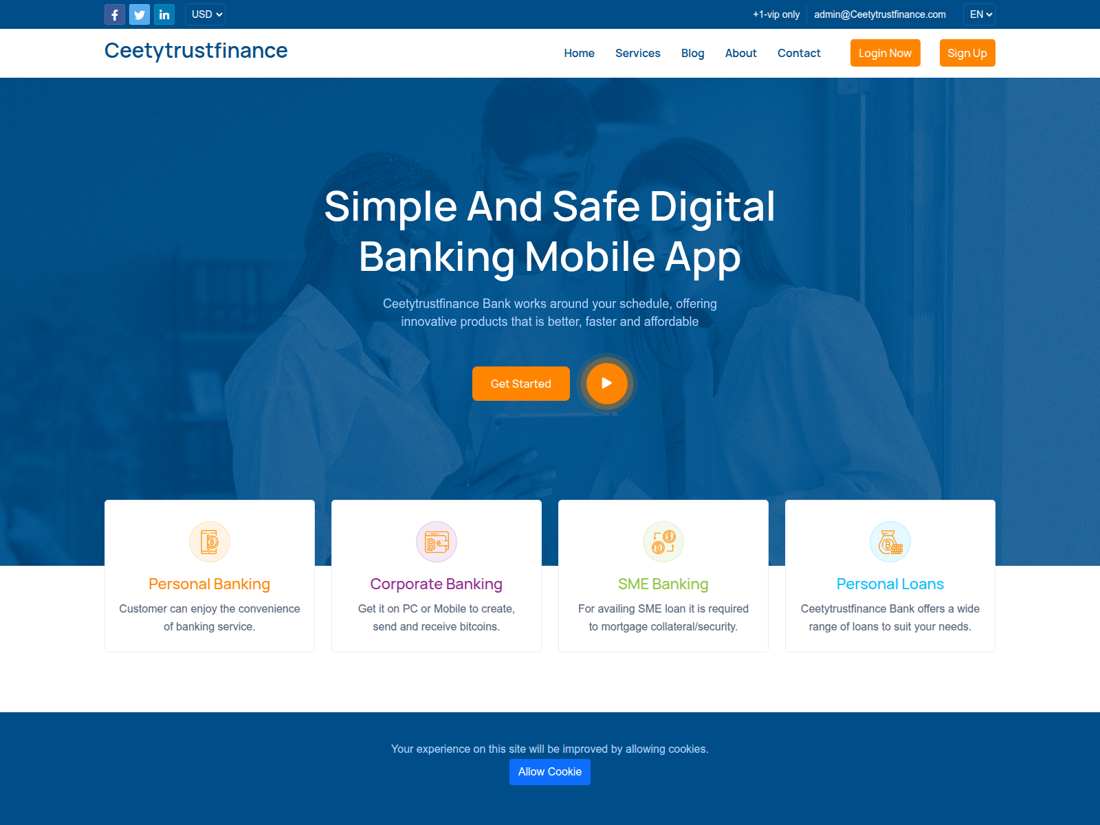 Screenshot of ceetytrustfinance.com