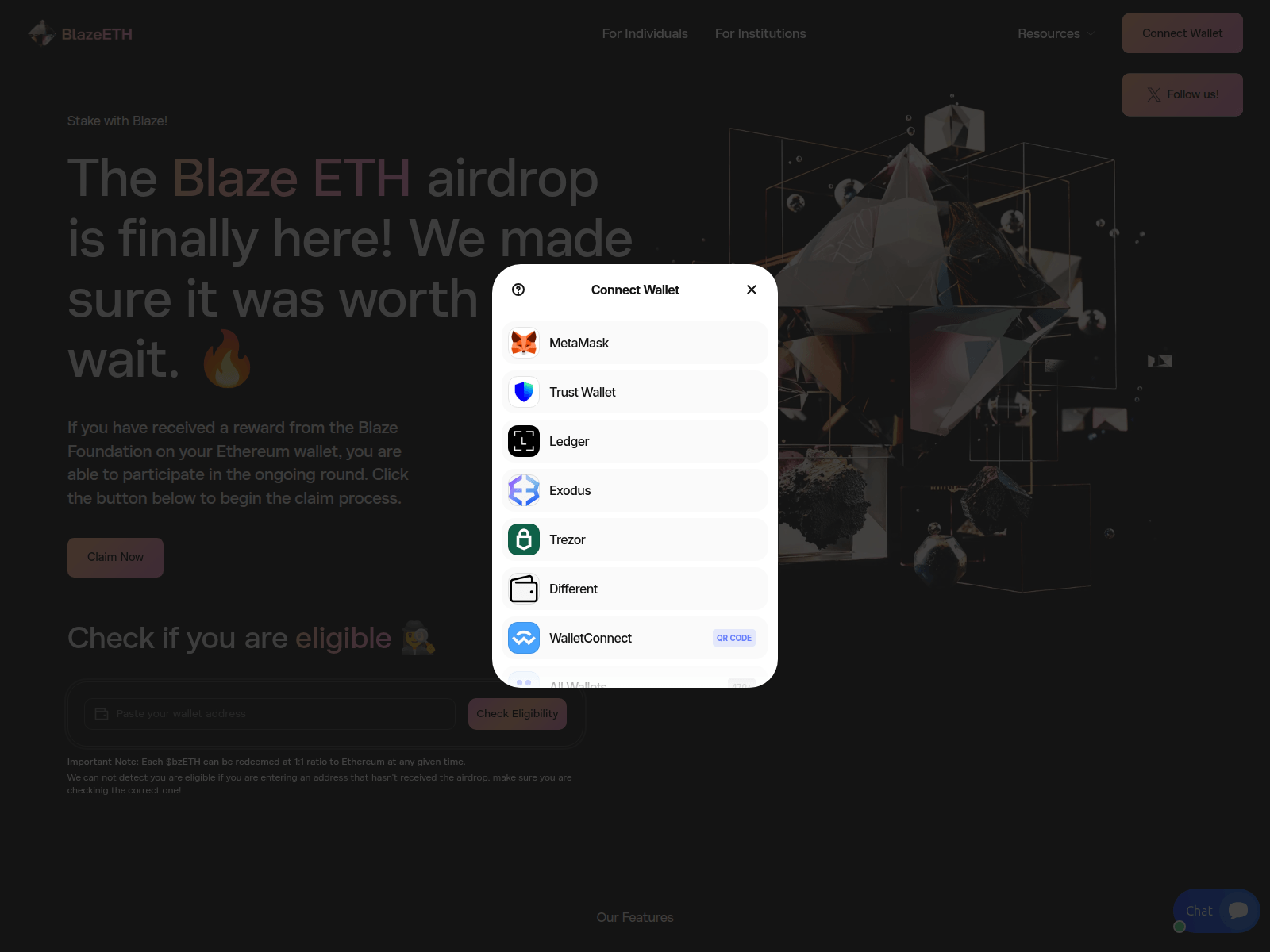 Screenshot of claim-blazefoundation.com