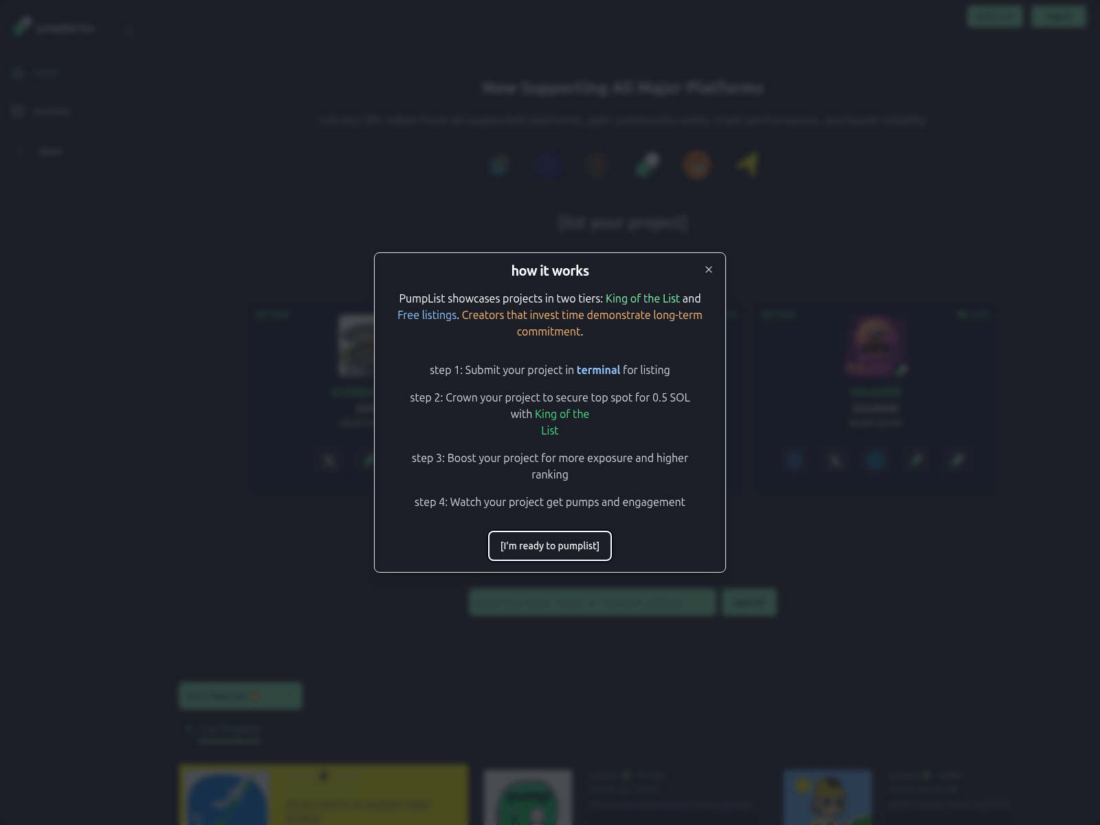 Screenshot of pumpfan.fun