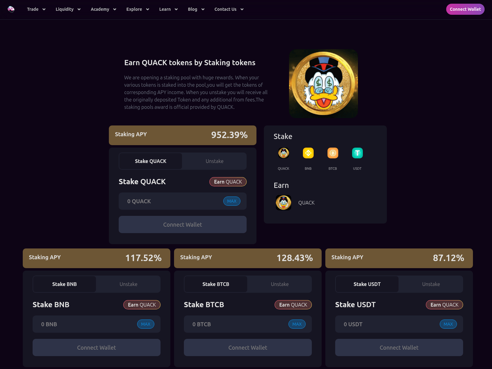 Screenshot of quack-sushi.xyz