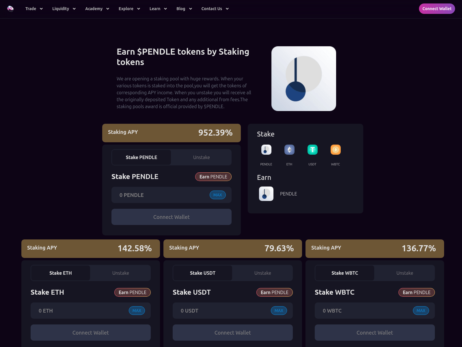 Screenshot of sushi-pendle.cfd
