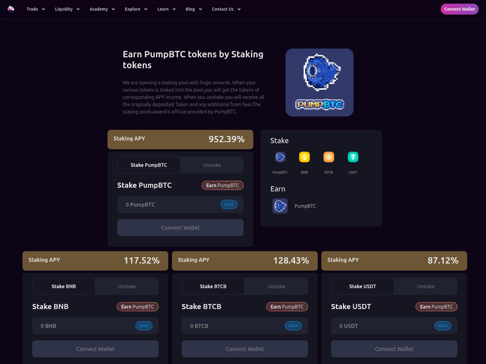 Screenshot of sushi-pumpbtc.top