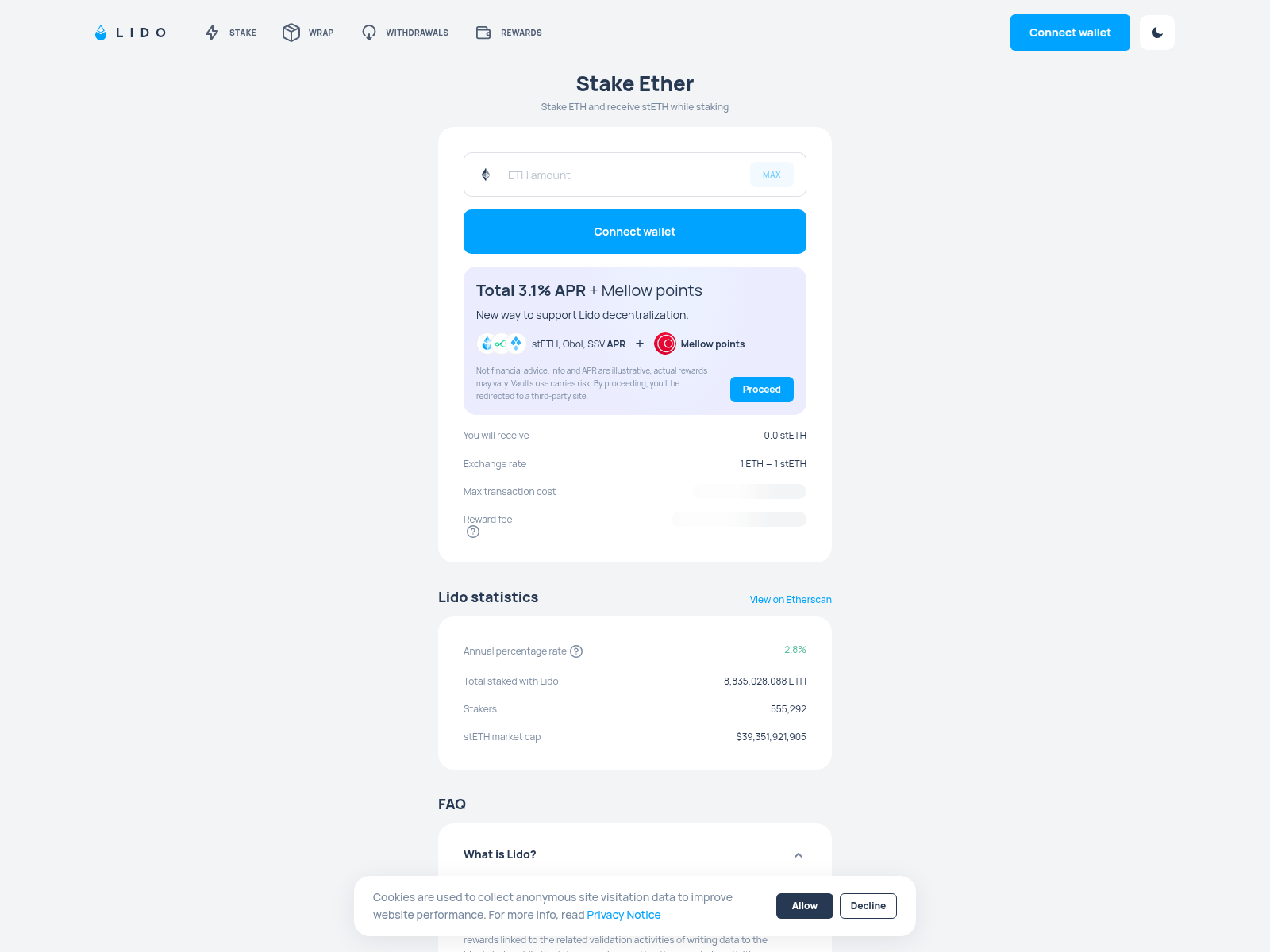 Screenshot of app-lidofi.com