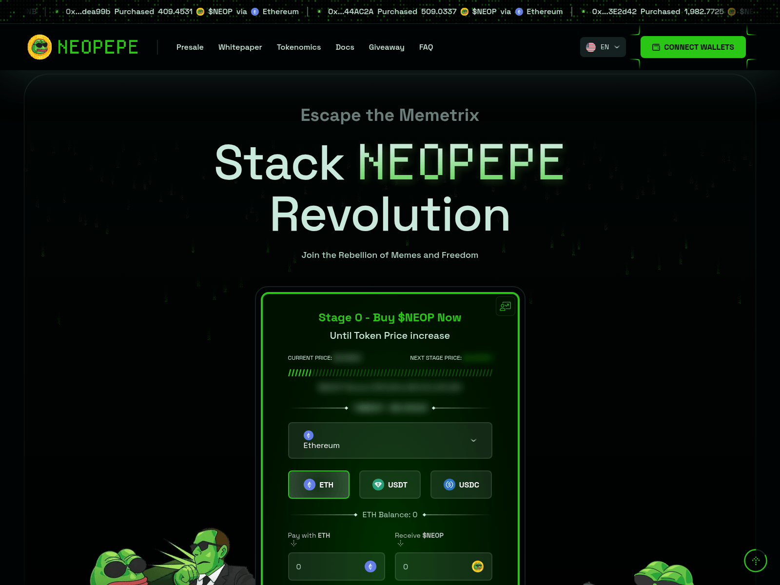 Screenshot of neopepe.world