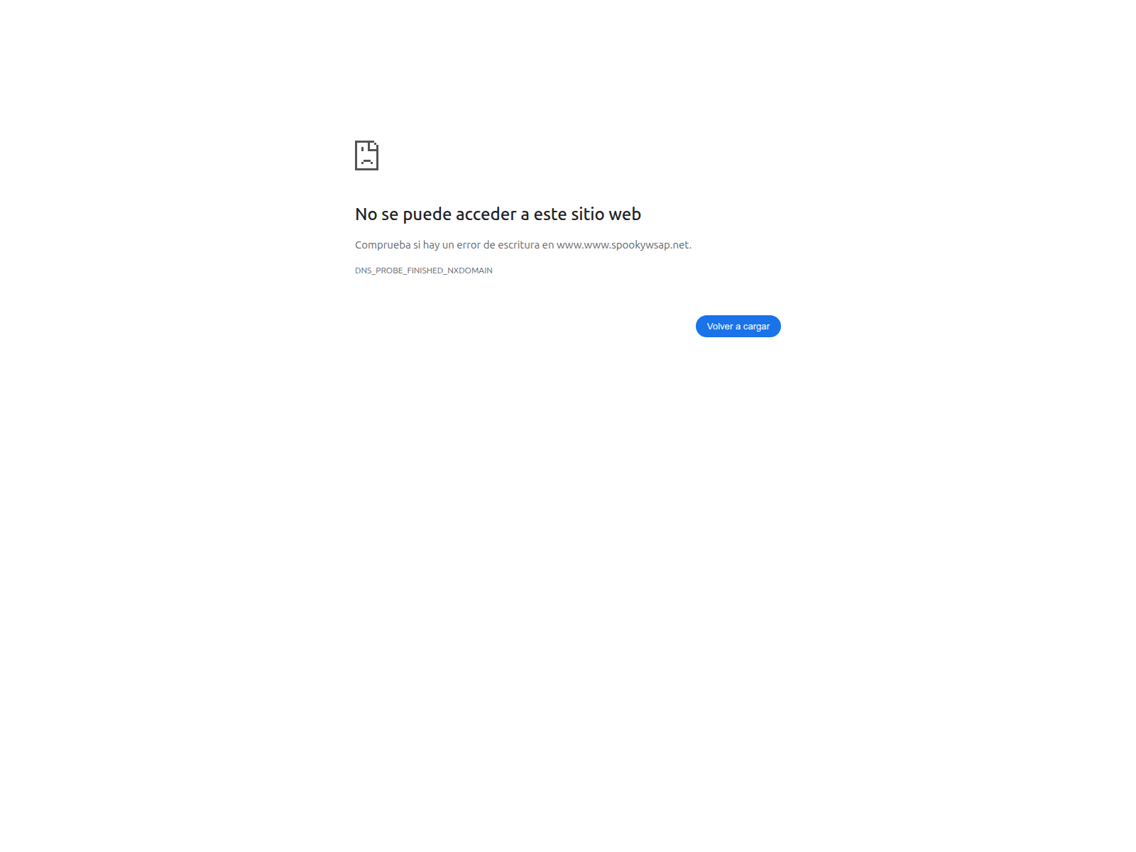 Screenshot of spookywsap.net