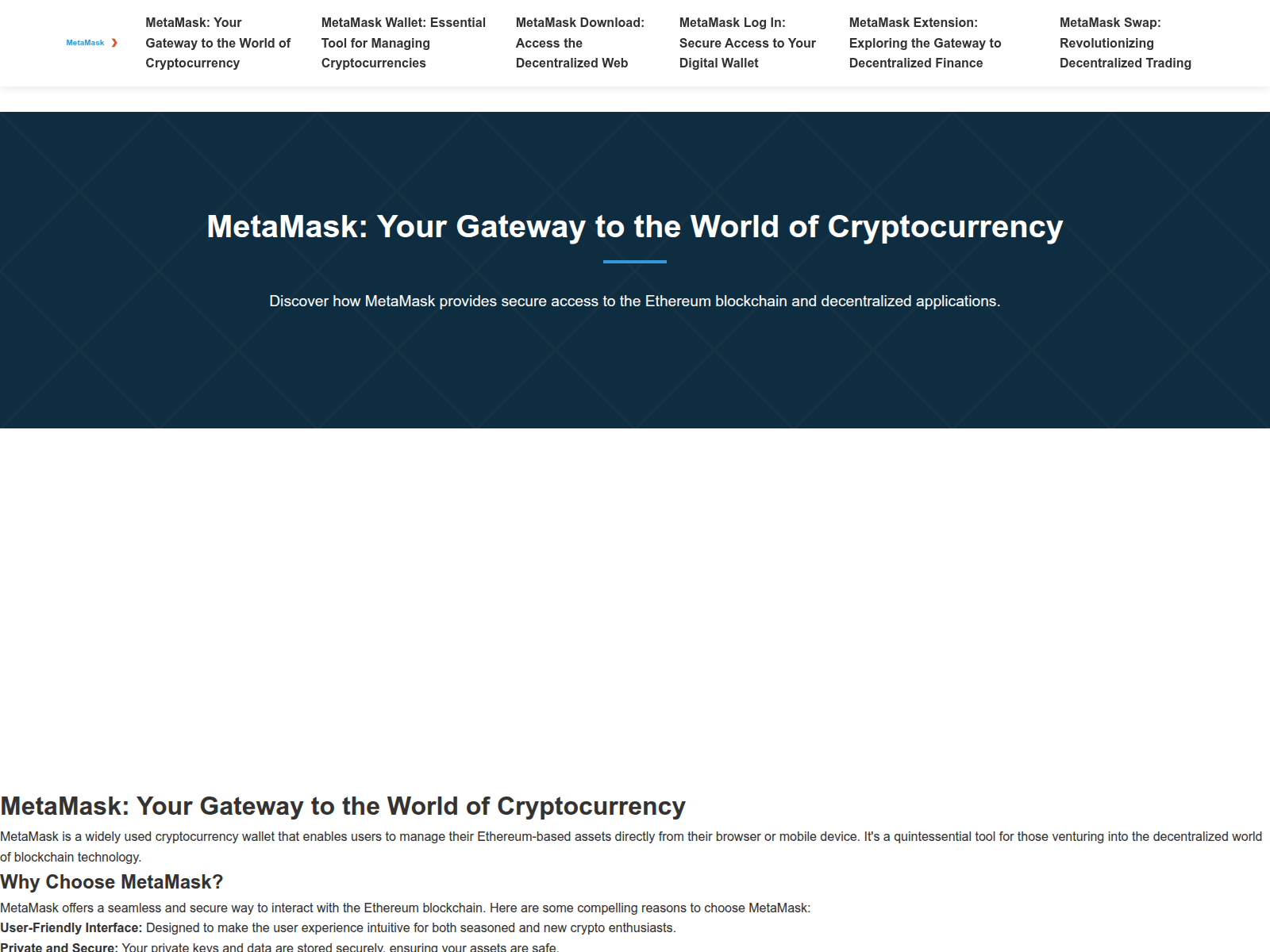 Forensic screenshot of metanask.com