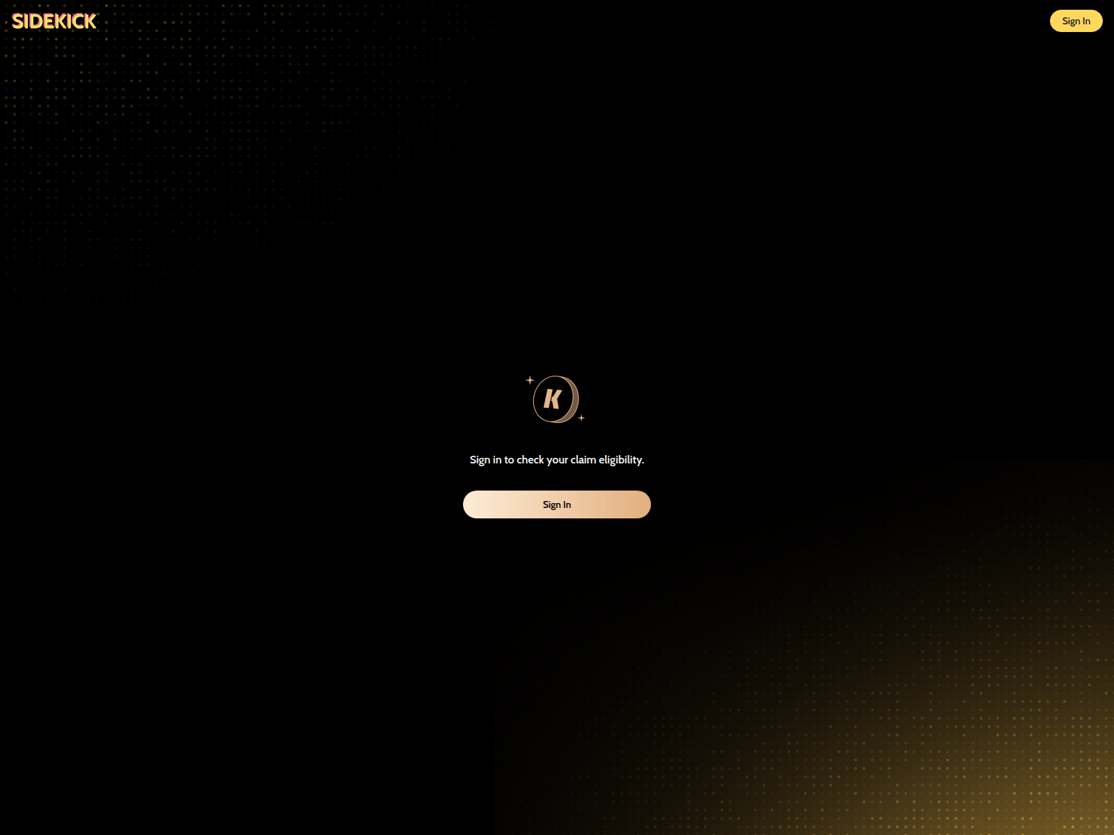 Screenshot of claim.sidekickfan.xyz