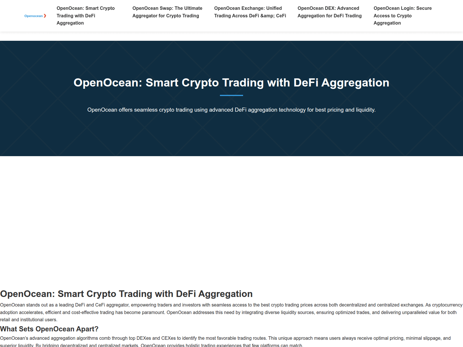 Screenshot of v2-openocean.net