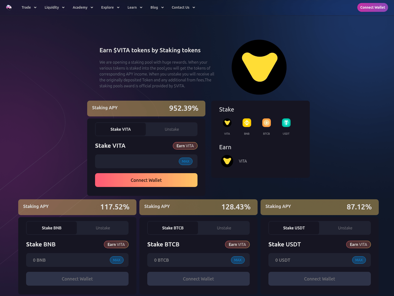 Forensic screenshot of vitadao.sushi.onl