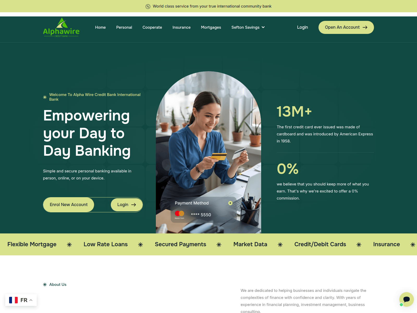 Screenshot of alphawirecredit.org