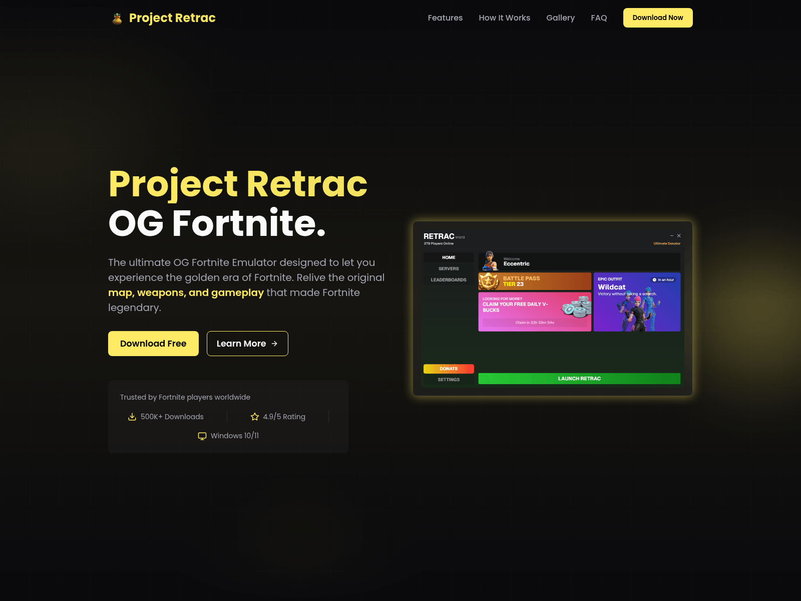 Screenshot of www.projectretrac.com