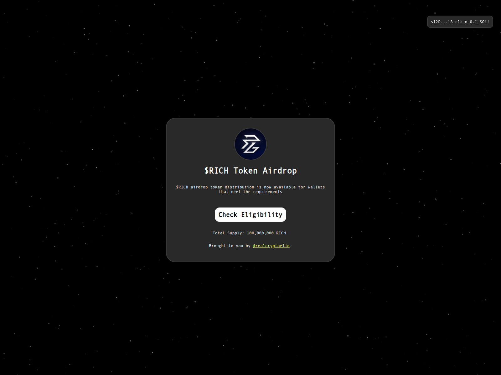 Screenshot of elio-drop.xyz