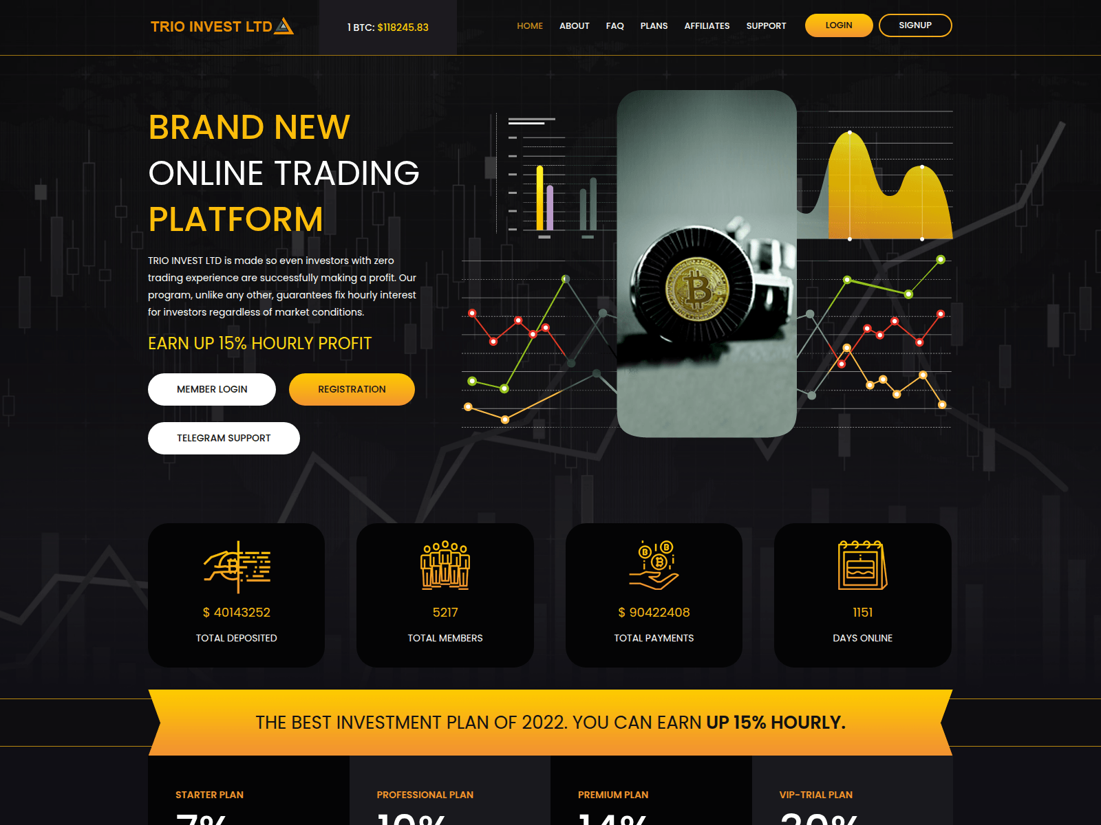 Screenshot of trioinvestltd.live