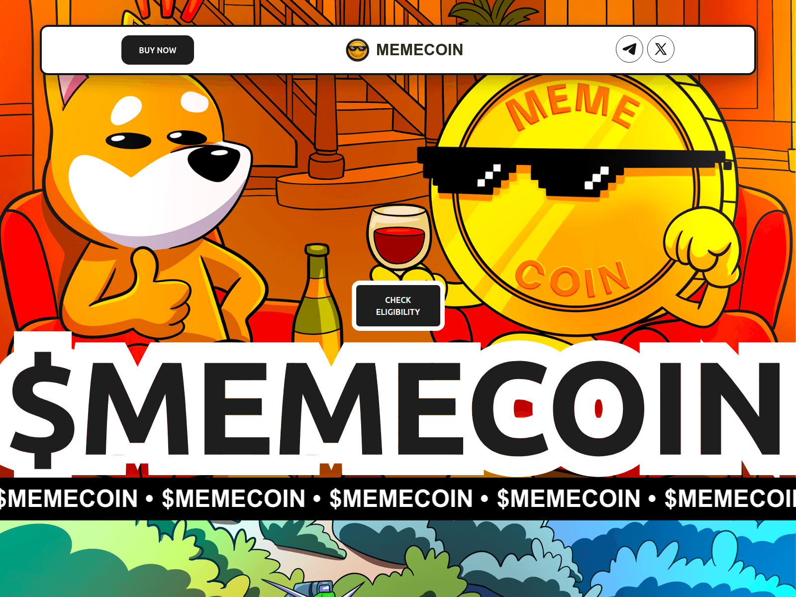 Screenshot of memecoin-presale.com