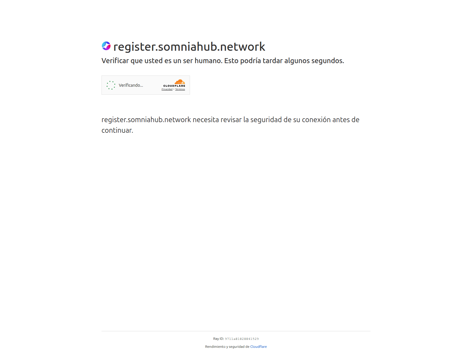 Screenshot of register.somniahub.network