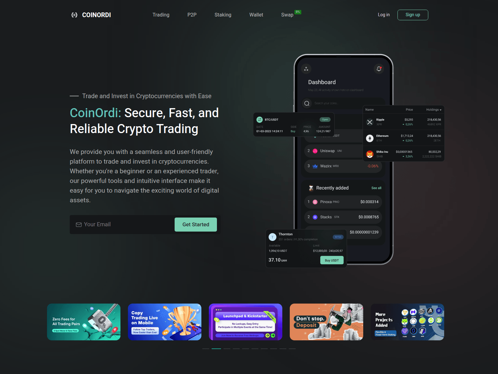 Screenshot of coinordi.com