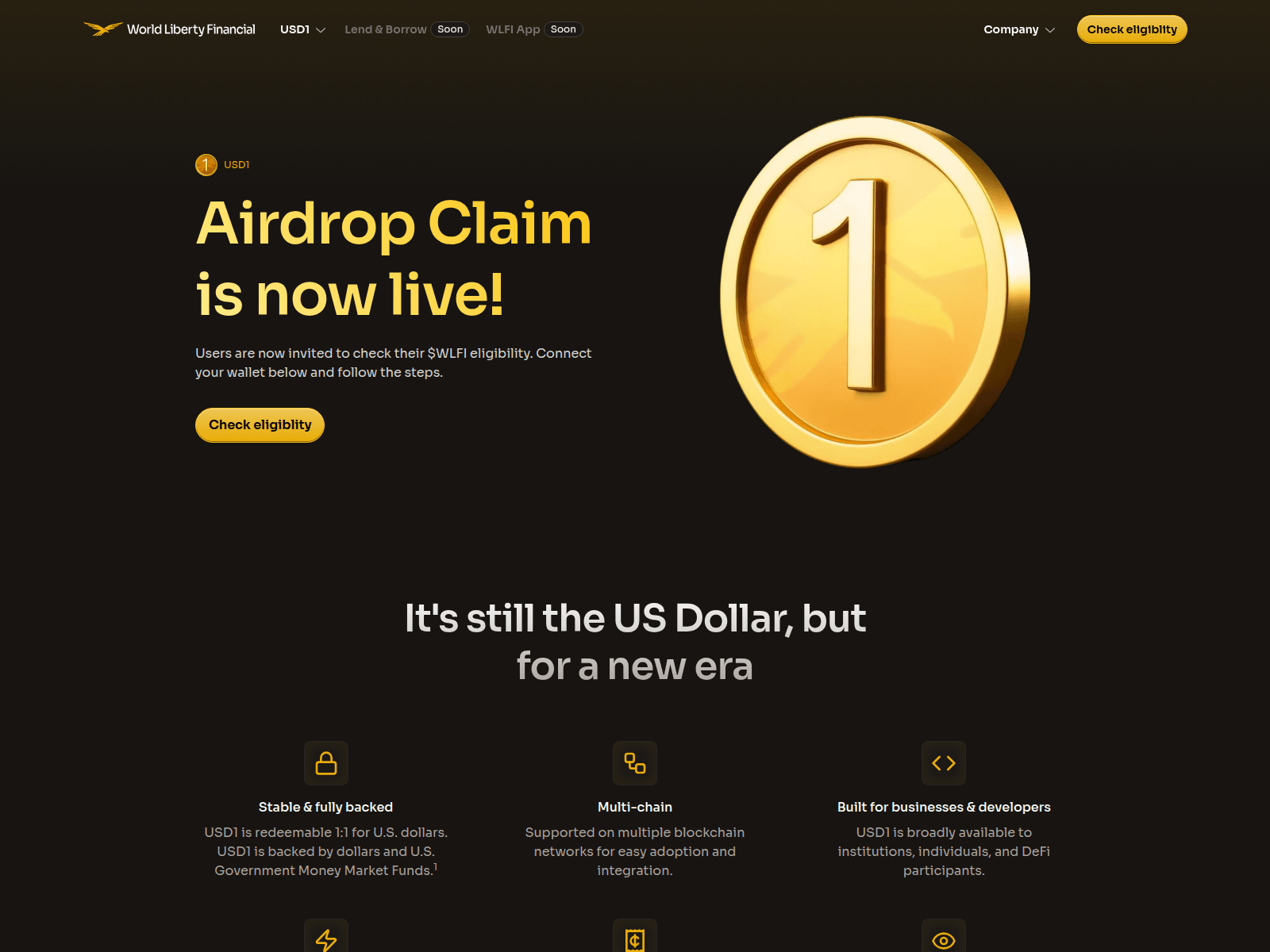Screenshot of airdrop-worldlibertyfinance.com