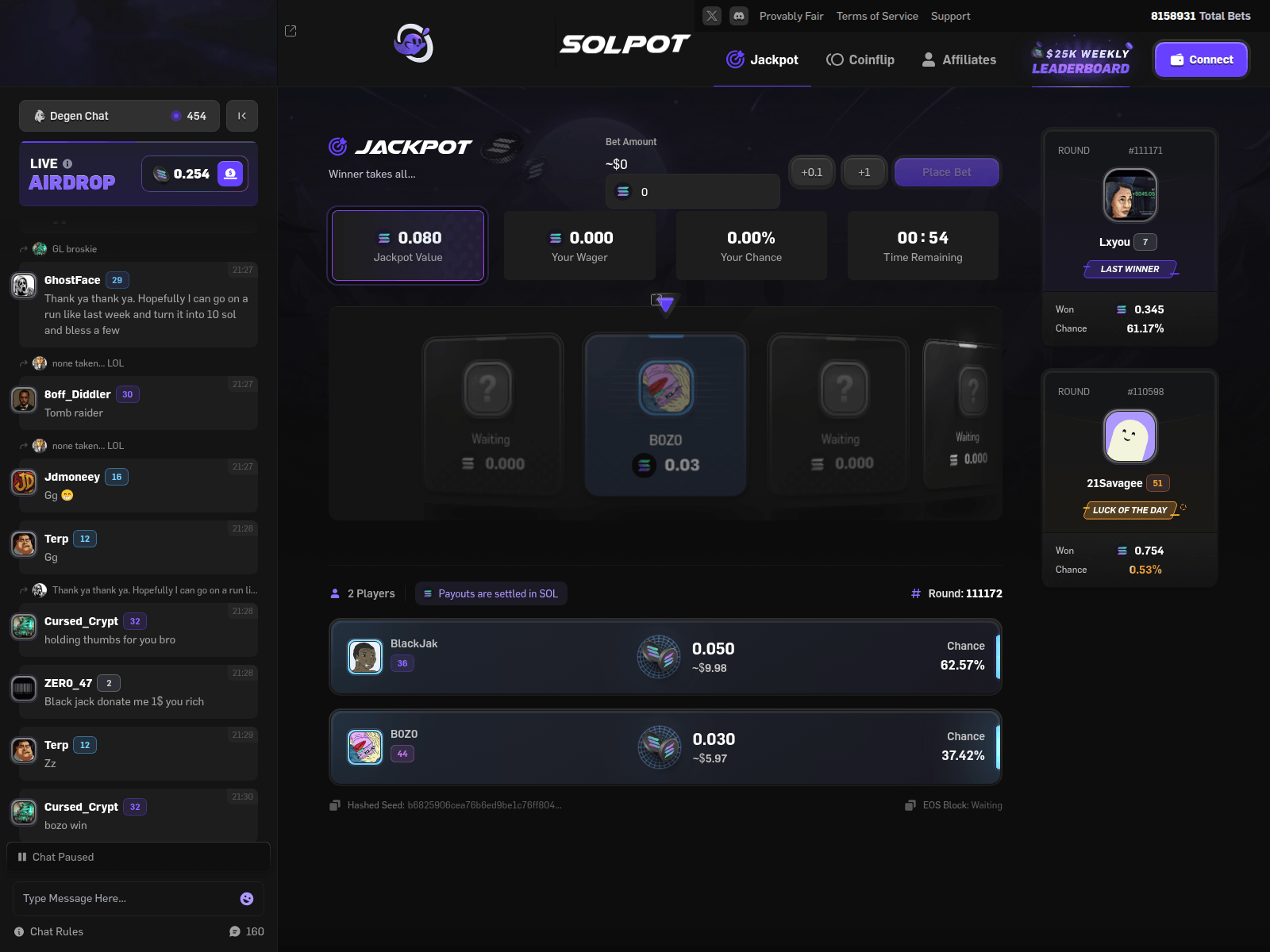 Screenshot of sol-pot.com