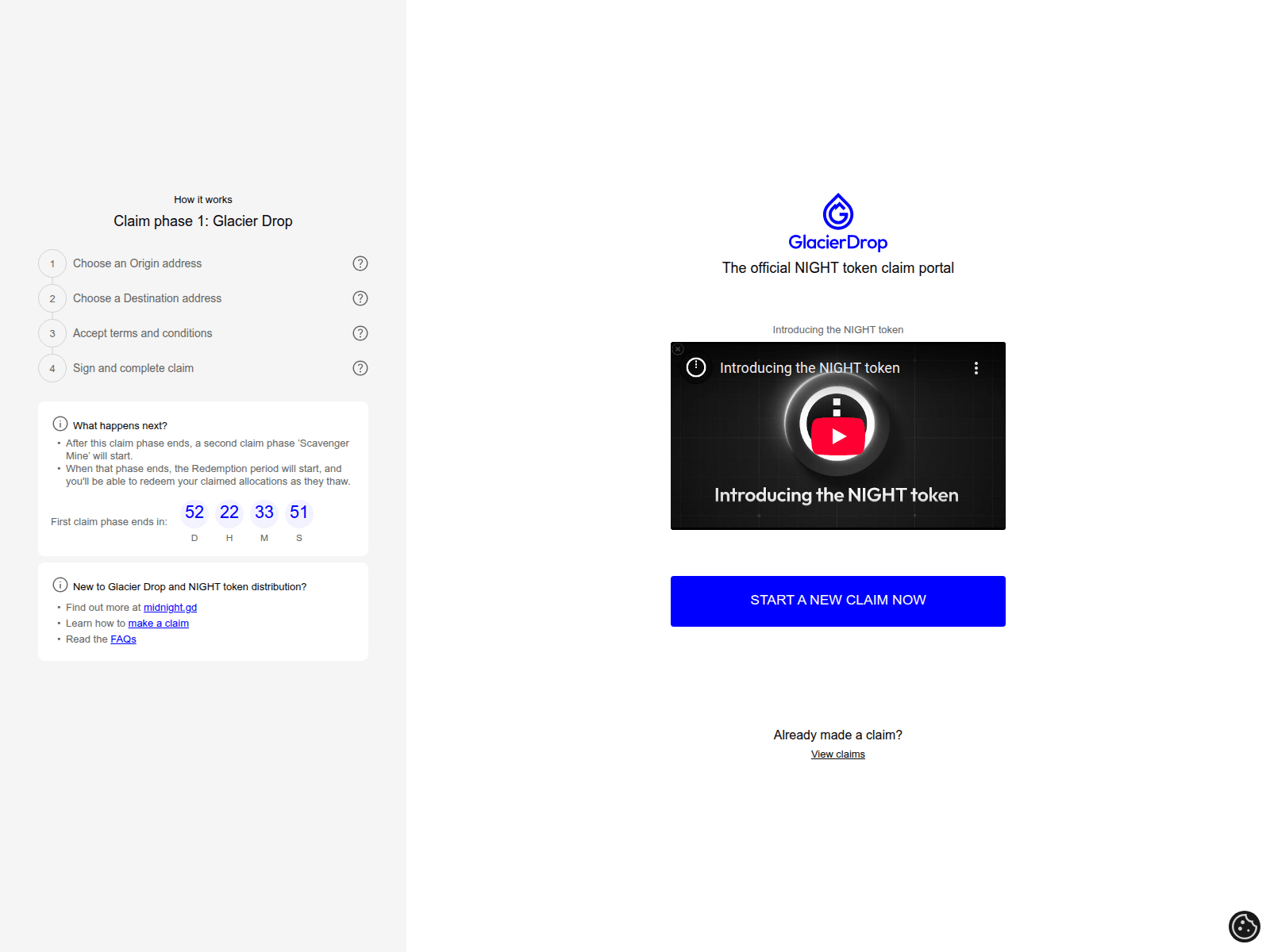 Screenshot of midnight-airdrop.xyz