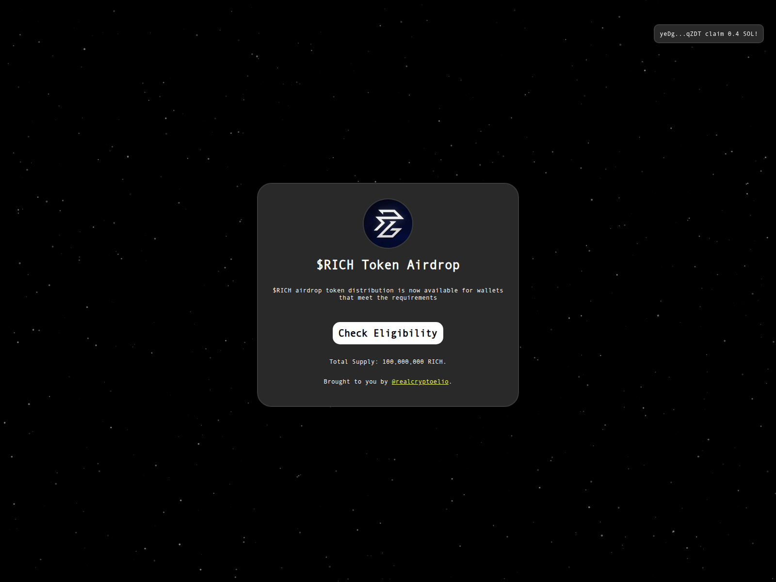 Screenshot of elio-drops.xyz
