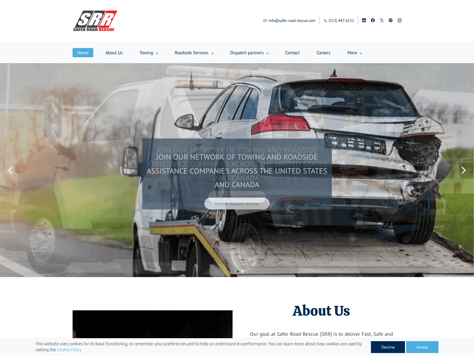 Screenshot of safer-road-rescue.com