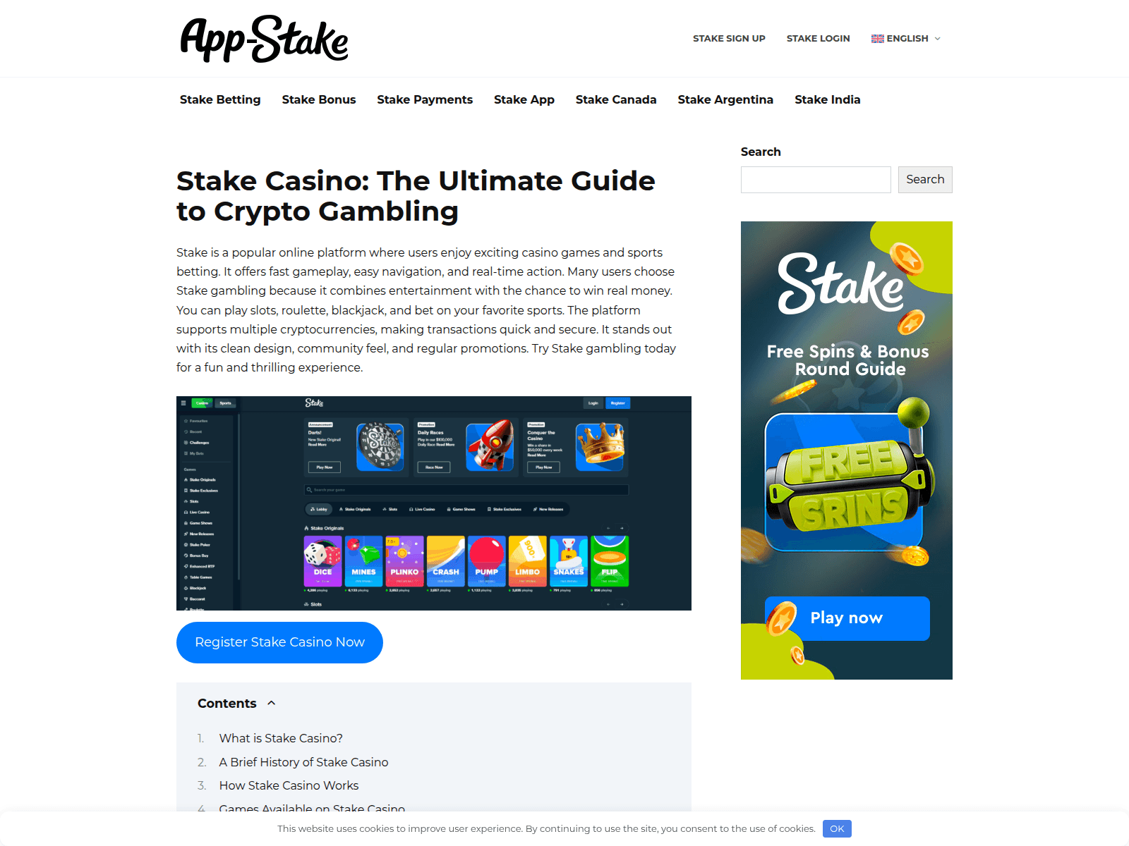 Screenshot of app-stakecasino.com