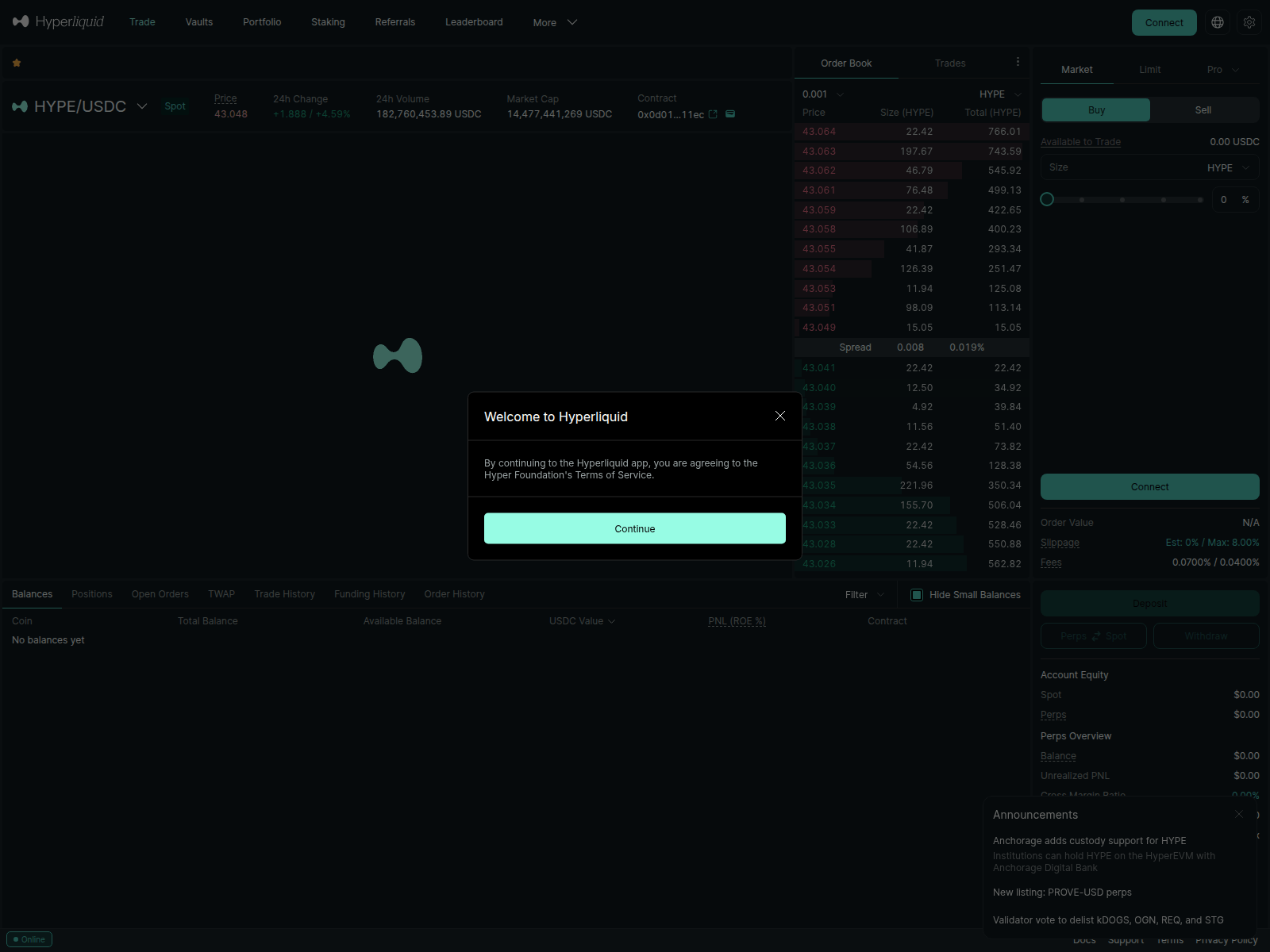 Screenshot of app-hyperliquild.xyz