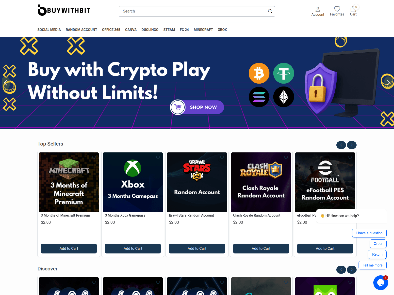 Screenshot of buywithbit.com