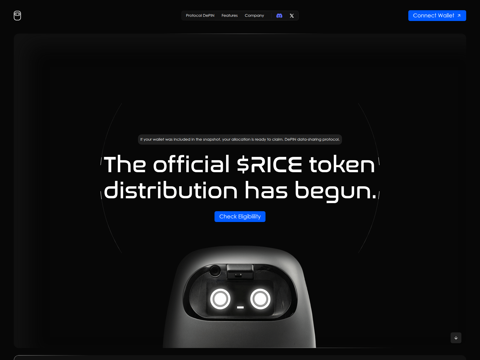 Screenshot of allocation-riceai.xyz