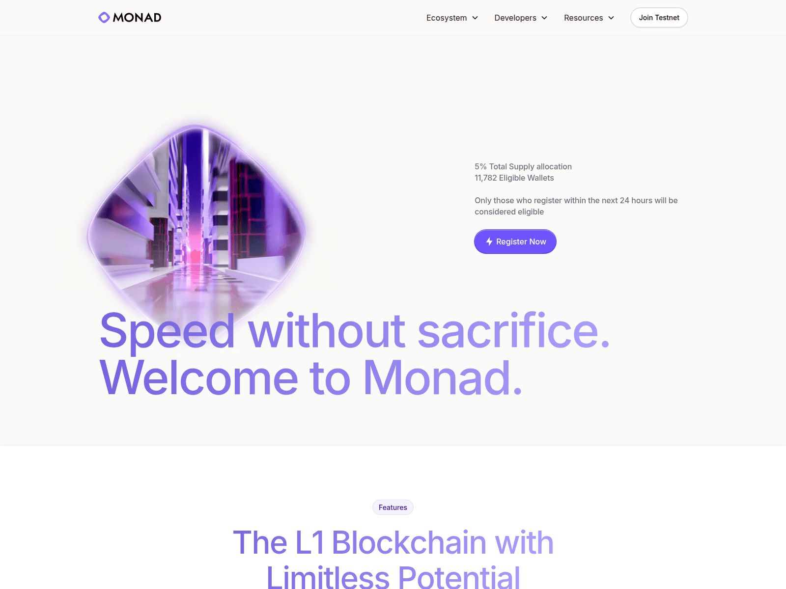 Screenshot of register-monad.com