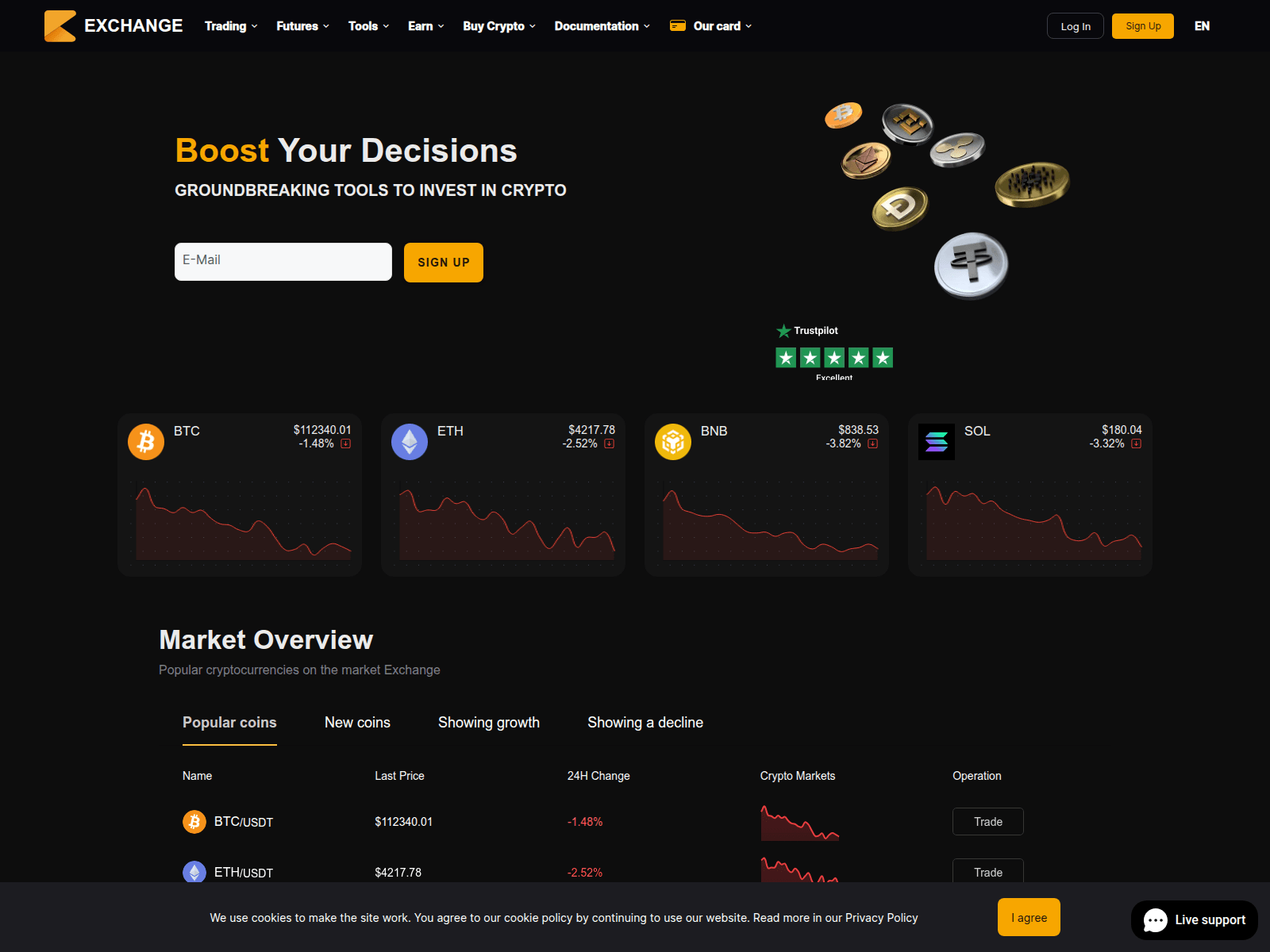 Screenshot of tradyx.me