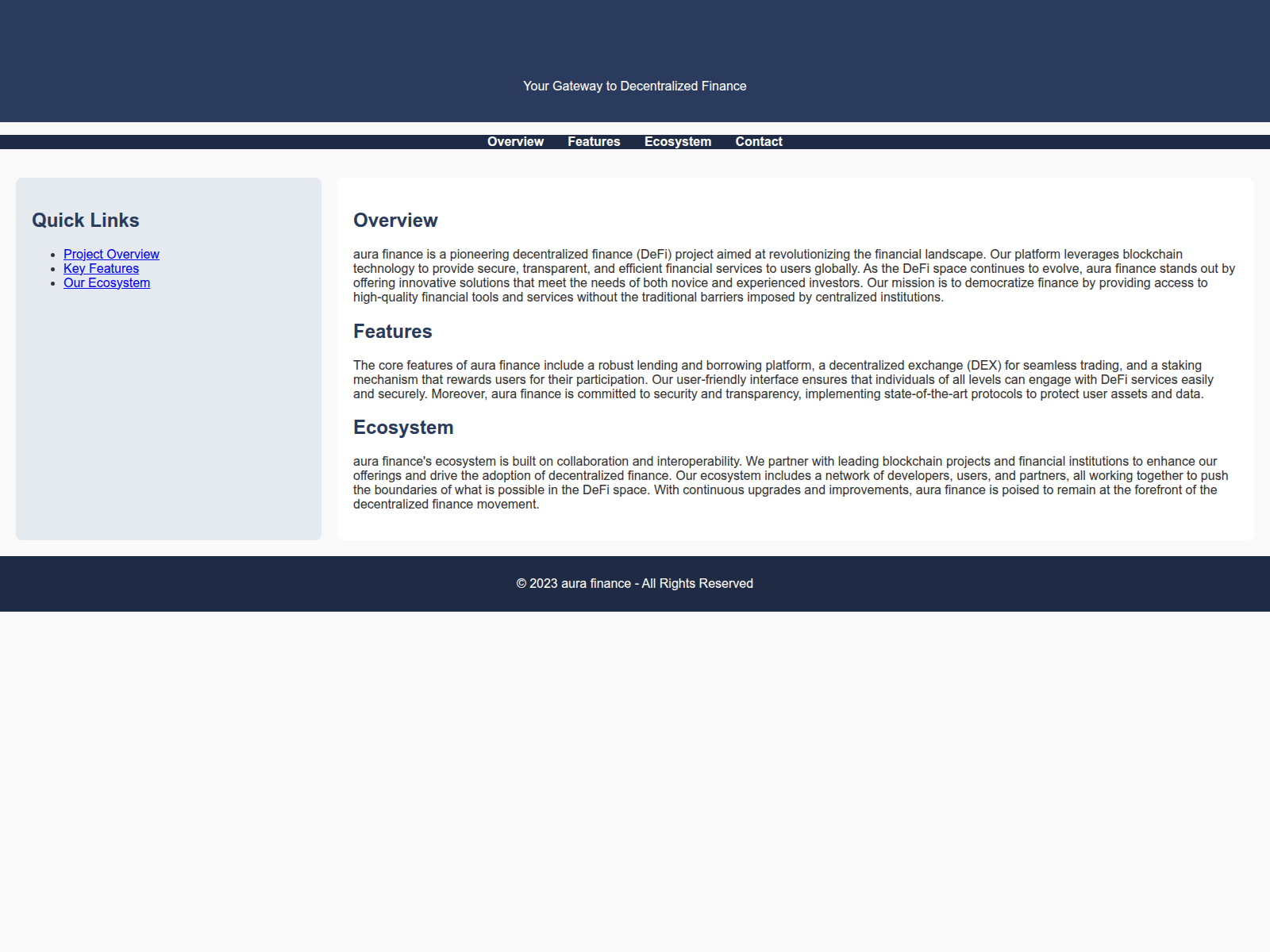 Screenshot of aurafinance.live