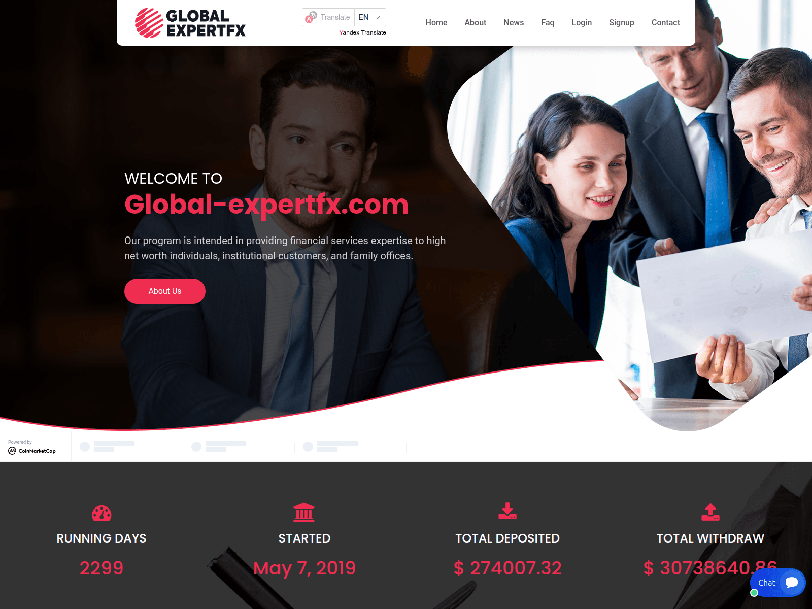 Screenshot of global-expertfx.com