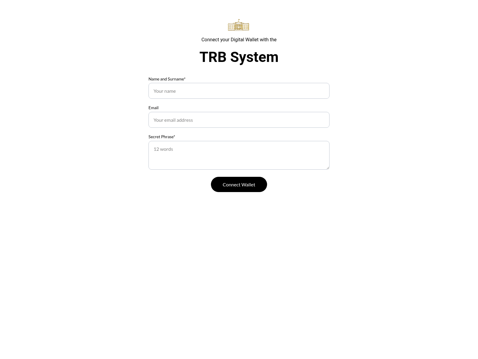Screenshot of trb-wallet.com